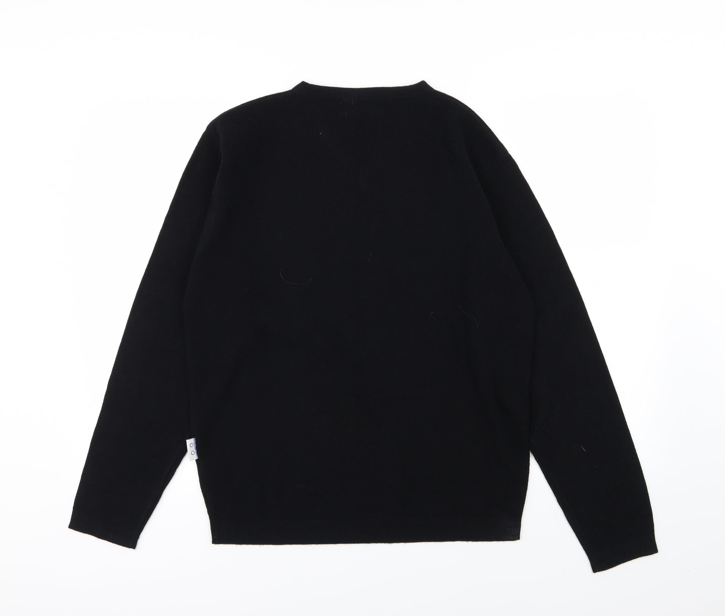 O Club Mens Black  Knit Pullover Jumper Size M