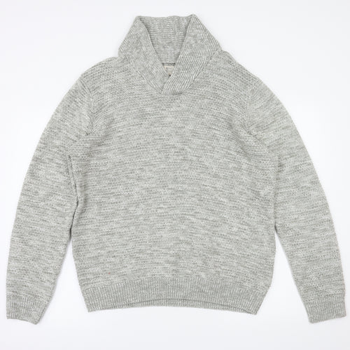 Acw85 Mens Grey   Pullover Hoodie Size L