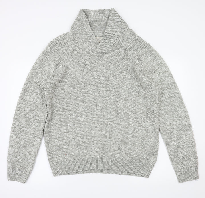 Acw85 Mens Grey   Pullover Hoodie Size L