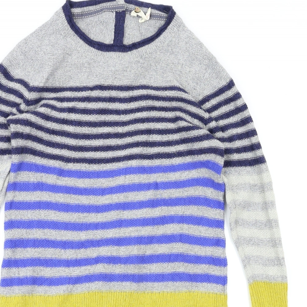 White Stuff Womens Blue Striped  Pullover Jumper Size 12