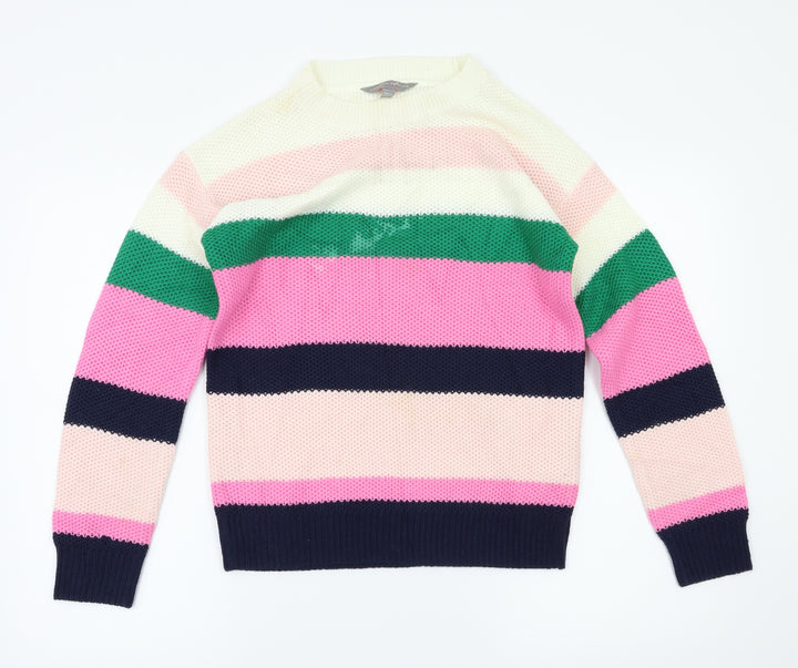 Dorothy Perkins  Womens Pink Striped  Pullover Jumper Size 6