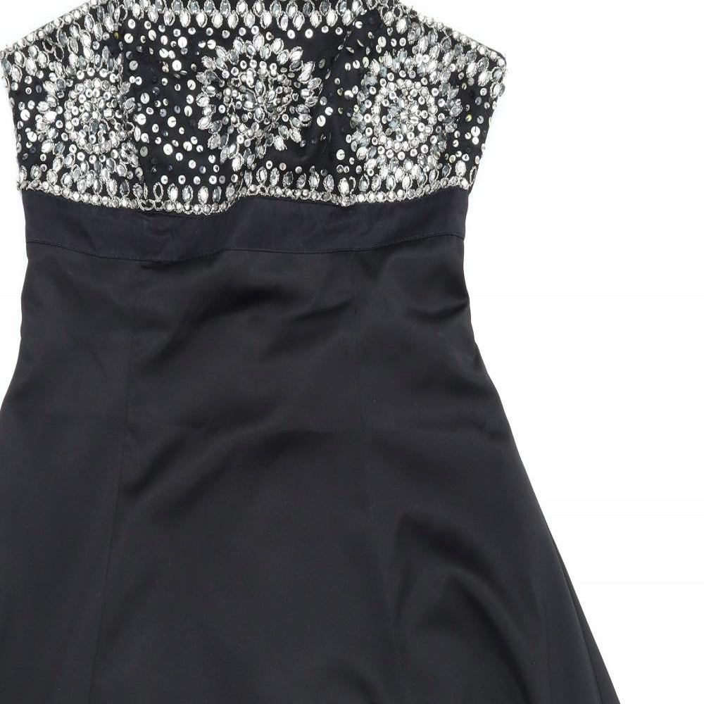Warehouse Womens Black   Fit & Flare  Size 10