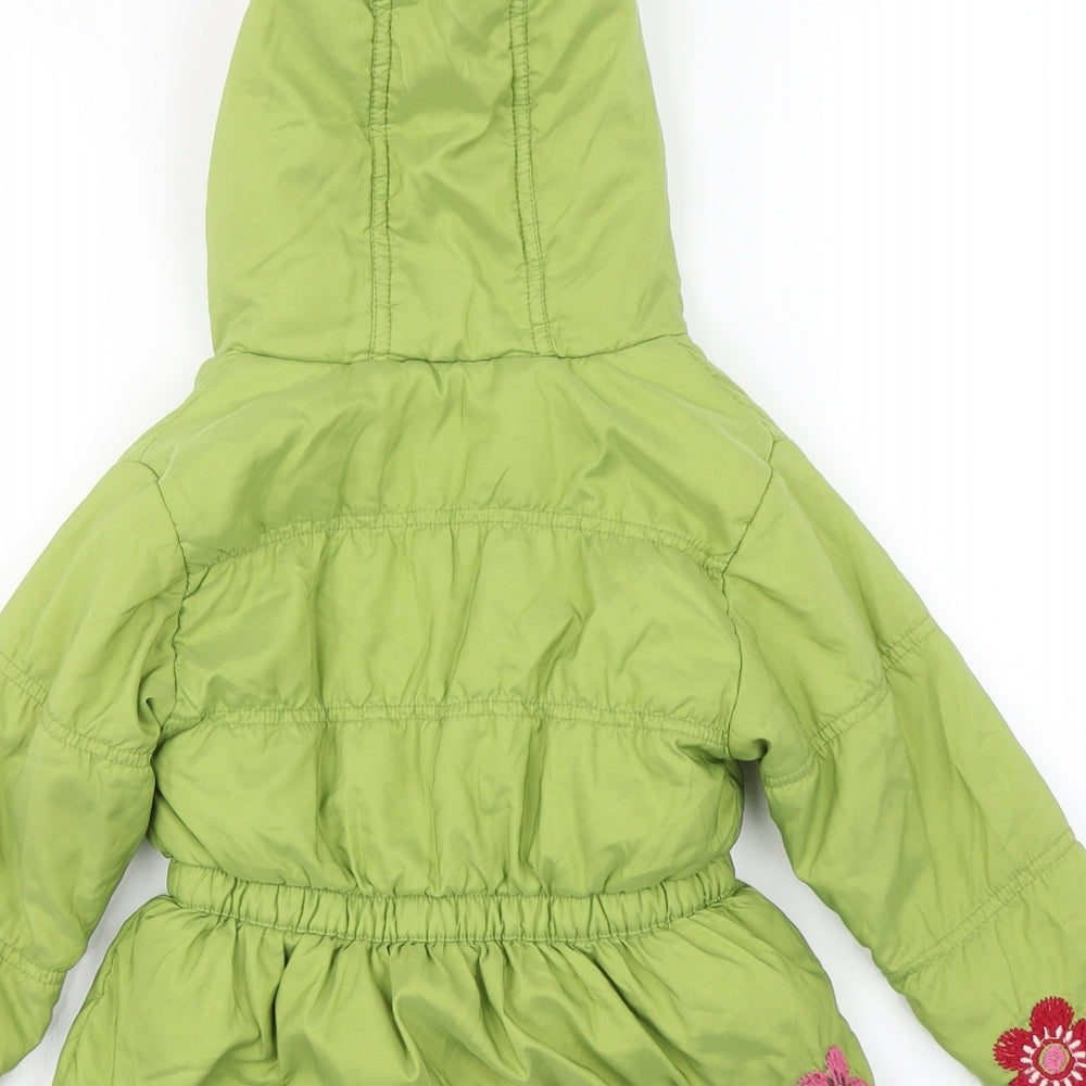 NEXT Girls Green Floral  Jacket Coat Size 2-3 Years