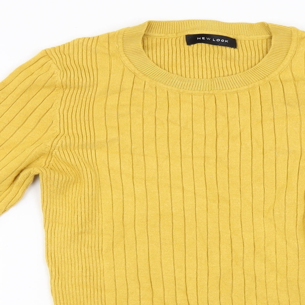 New Look Womens Yellow   Pullover Jumper Size 12