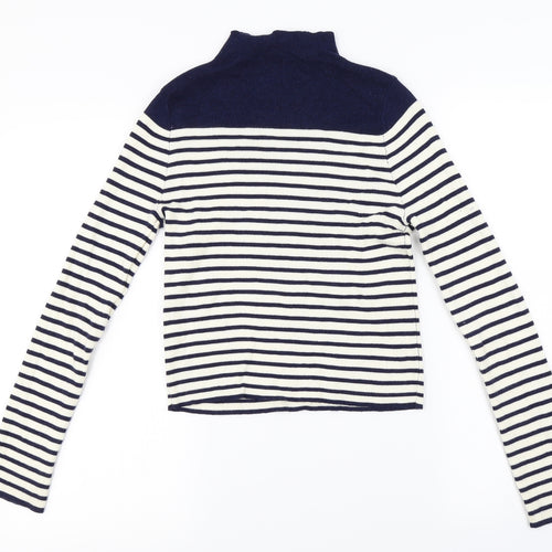 New Look Girls Blue Striped  Pullover Jumper Size 14-15 Years