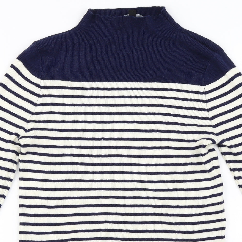 New Look Girls Blue Striped  Pullover Jumper Size 14-15 Years
