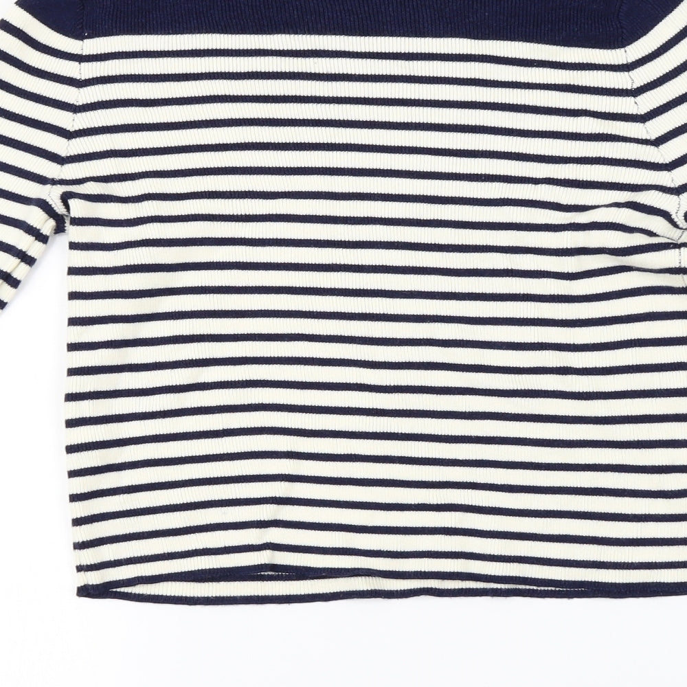 New Look Girls Blue Striped  Pullover Jumper Size 14-15 Years