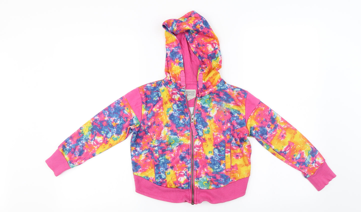 Converse  Girls Pink   Full Zip Hoodie Size 6-7 Years