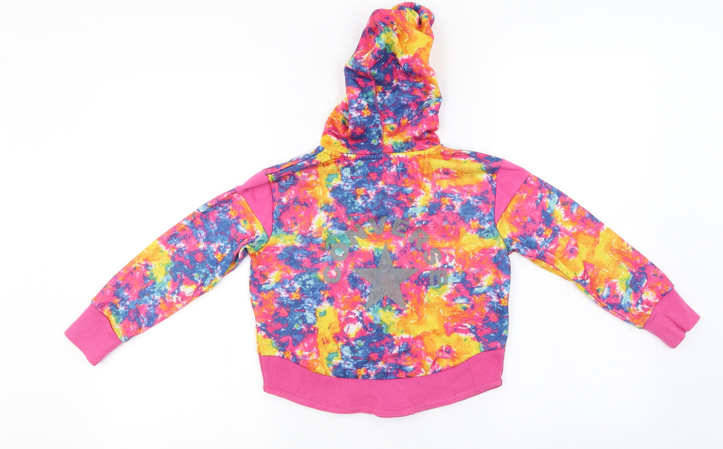 Converse  Girls Pink   Full Zip Hoodie Size 6-7 Years