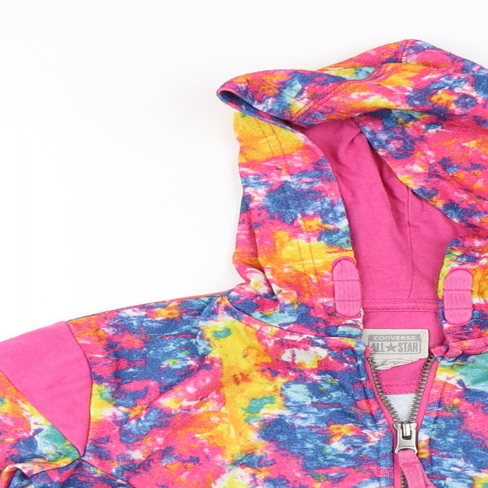 Converse  Girls Pink   Full Zip Hoodie Size 6-7 Years