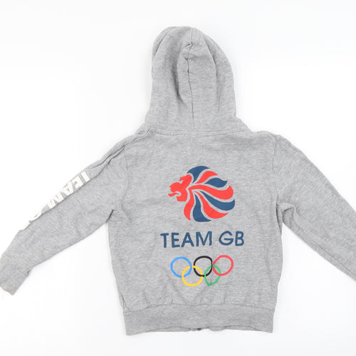 Team GB  Boys Grey   Full Zip Hoodie Size 7-8 Years