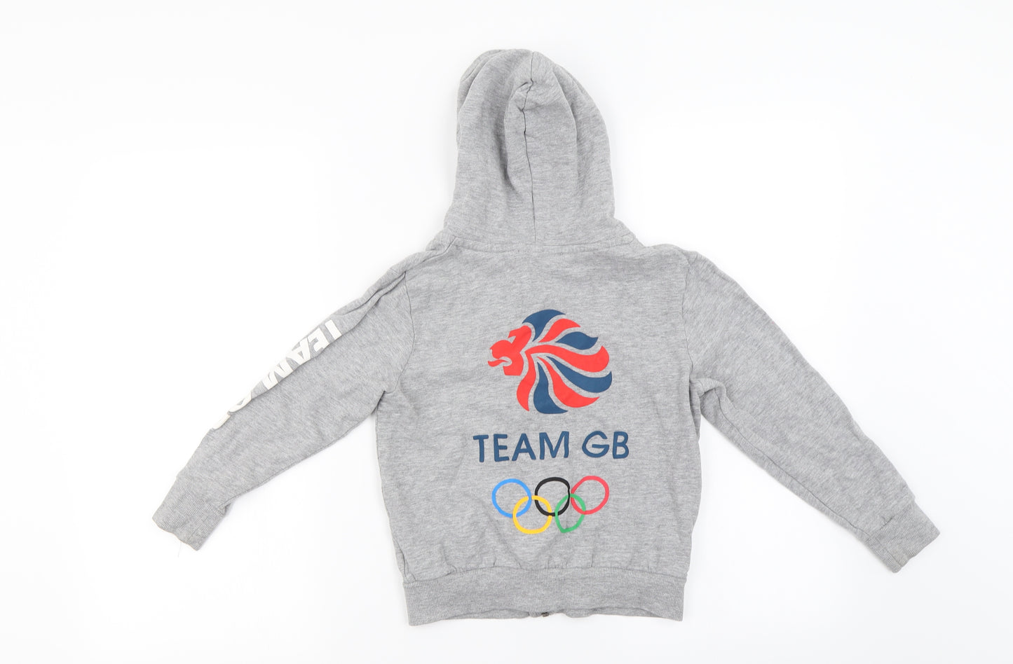 Team GB  Boys Grey   Full Zip Hoodie Size 7-8 Years