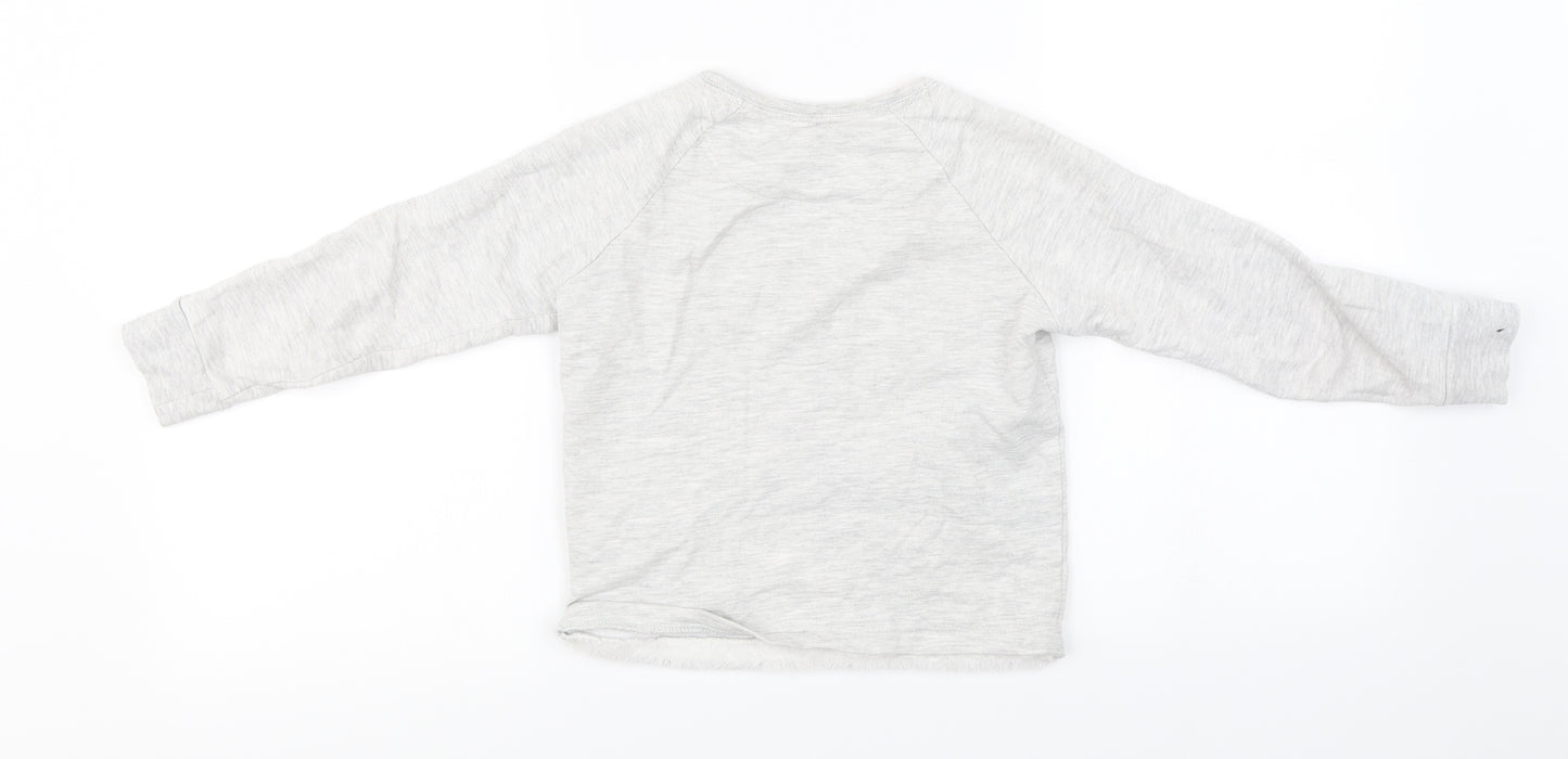snooze Girls Grey   Pullover Jumper Size 6-7 Years