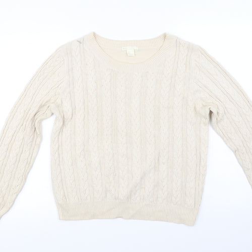 H&M Womens Ivory   Pullover Jumper Size L