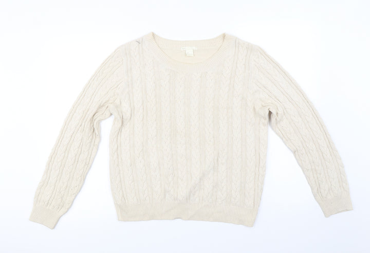 H&M Womens Ivory   Pullover Jumper Size L