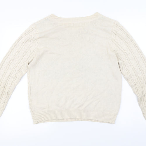 H&M Womens Ivory   Pullover Jumper Size L