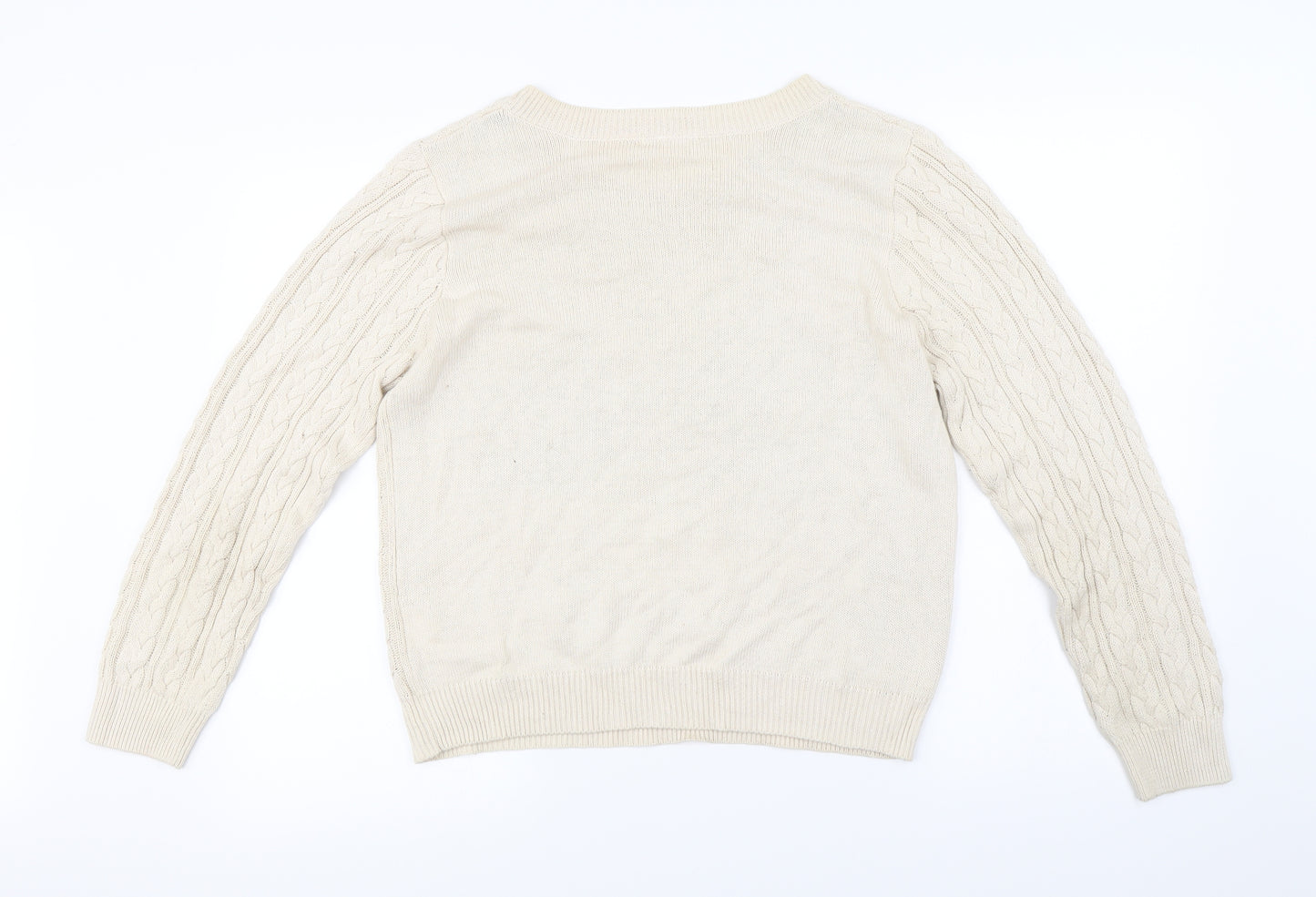 H&M Womens Ivory   Pullover Jumper Size L