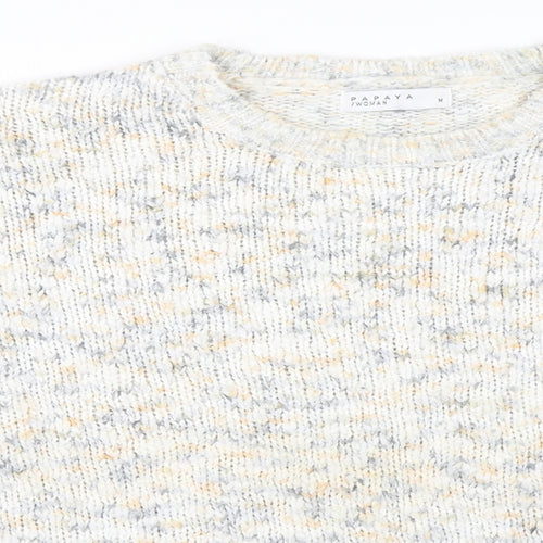 Papaya Womens Ivory   Henley Jumper Size M