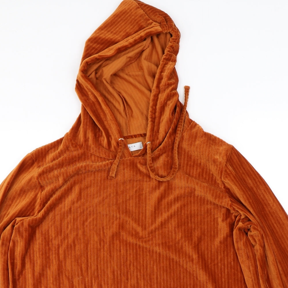 Papaya Womens Brown   Pullover Hoodie Size L