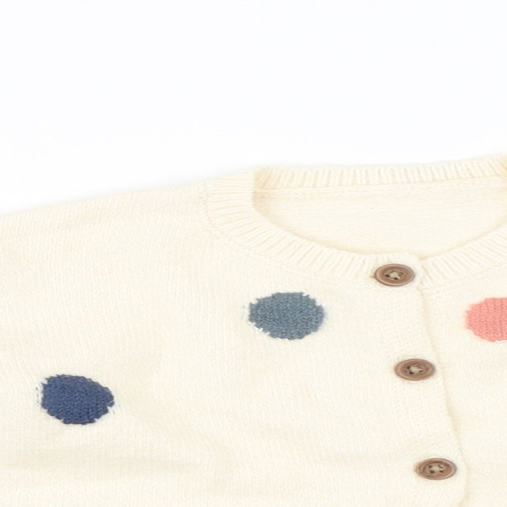Marks and Spencer Girls Ivory   Cardigan Jumper Size 18-24 Months