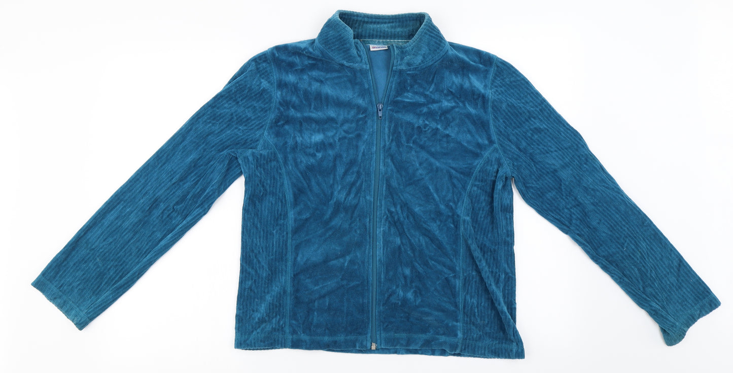 Damart Womens Blue   Full Zip Jumper Size 12