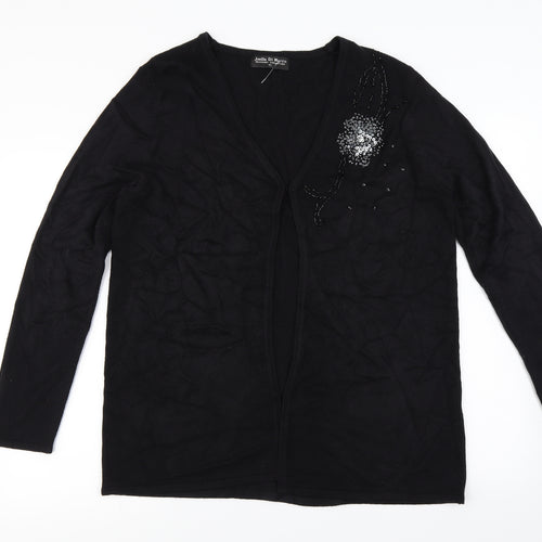Joella Di Marco  Womens Black   Cardigan Jumper Size XL