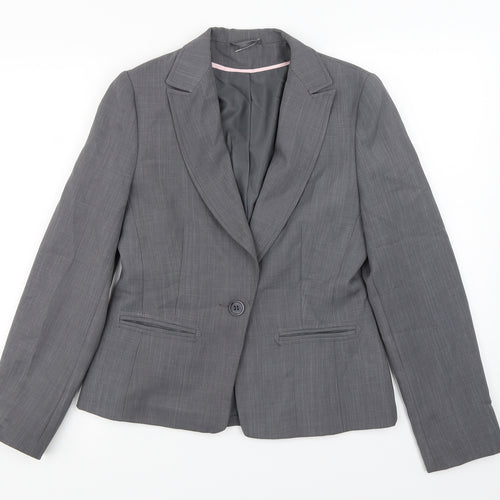 Dorothy Perkins Womens Grey   Jacket Blazer Size 10