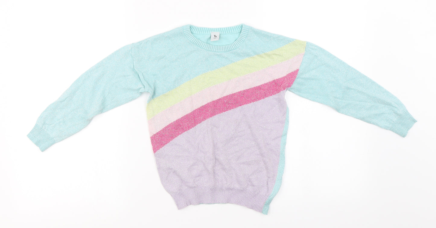 TU Girls Purple   Pullover Jumper Size 7 Years
