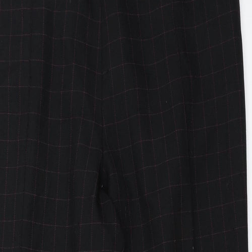 Marks and Spencer Womens Black Check  Trousers  Size 20 L23 in