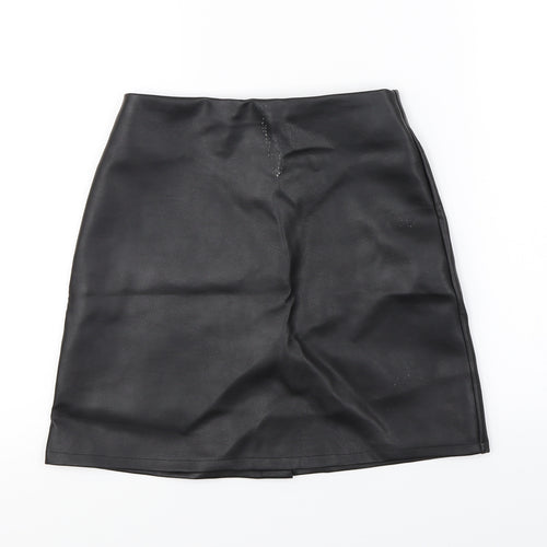 PRETTYLITTLETHING Womens Black   A-Line Skirt Size 6