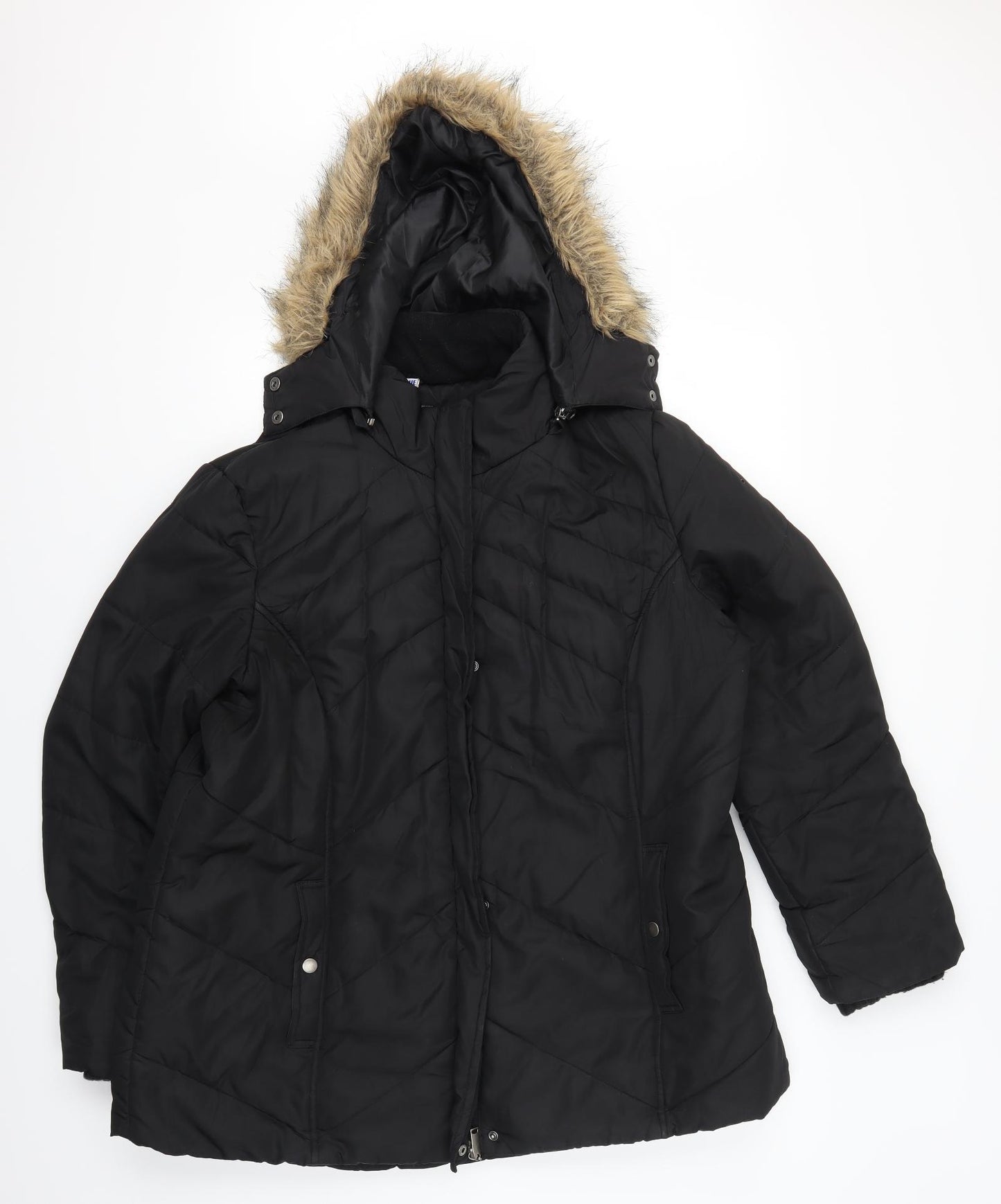 Maxi Blue Womens Black   Parka Coat Size 20