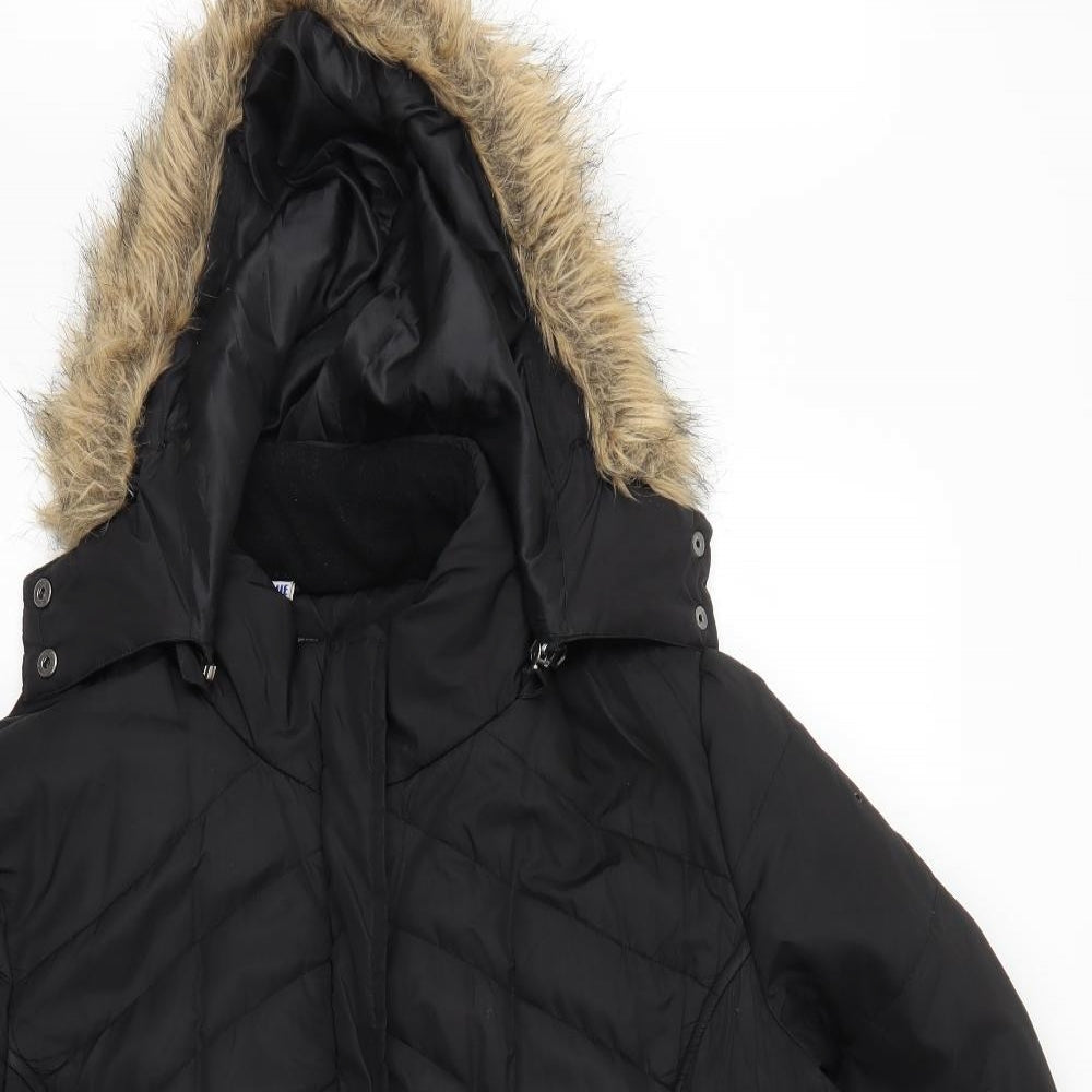 Maxi Blue Womens Black   Parka Coat Size 20