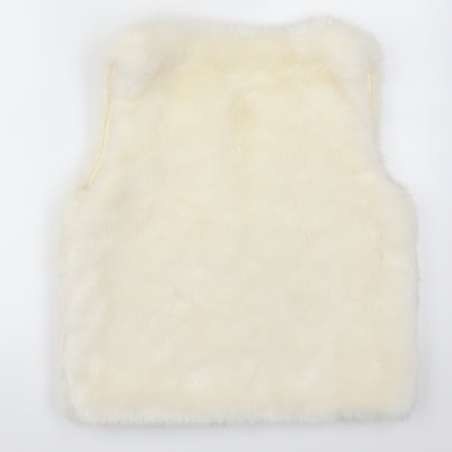 Topshop Womens White   Gilet Coat Size 10  - Cream