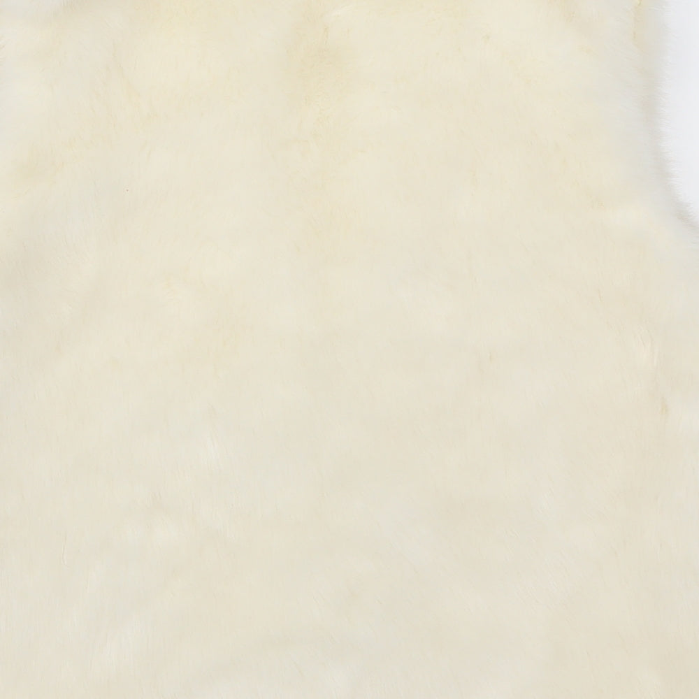 Topshop Womens White   Gilet Coat Size 10  - Cream