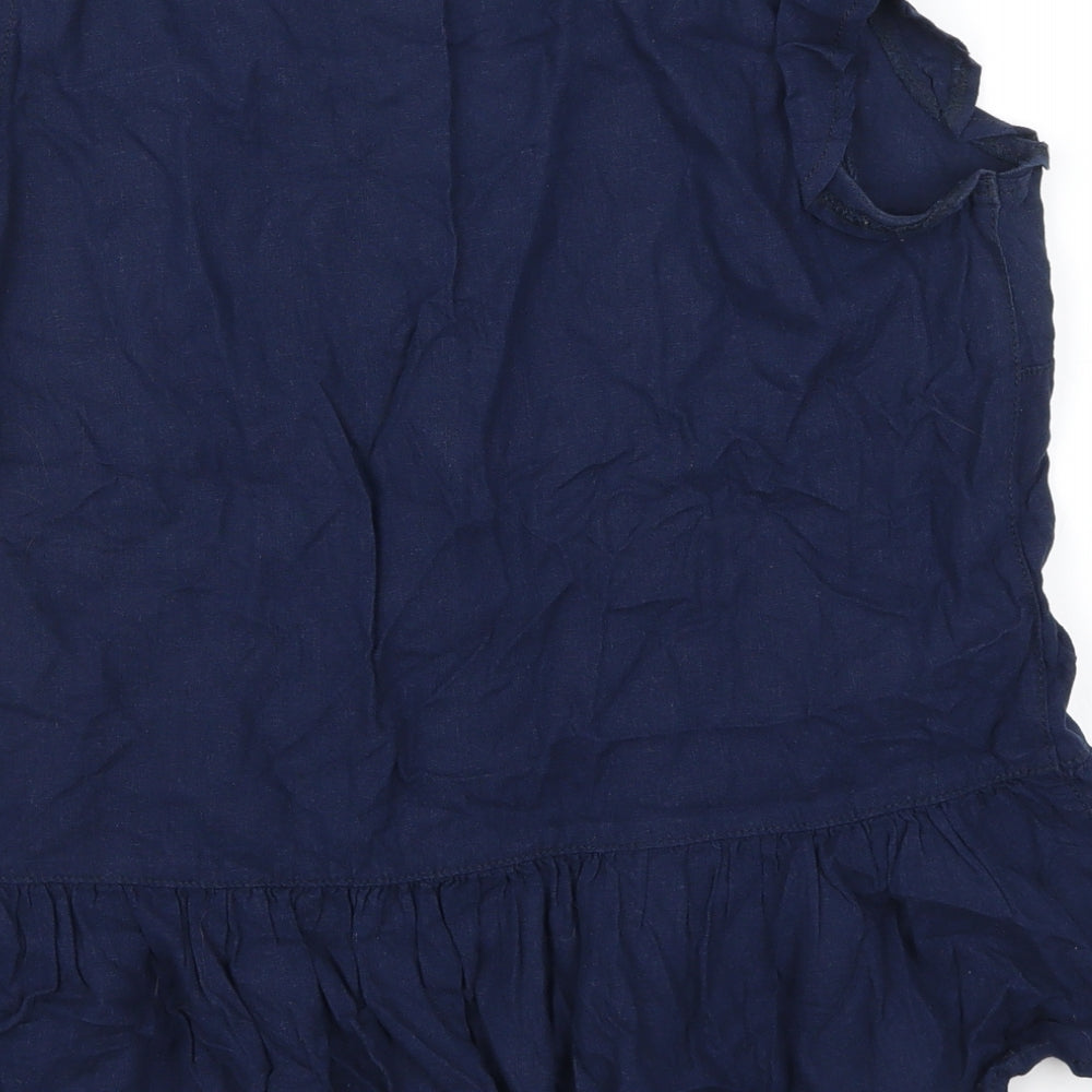 Papaya Womens Blue   Basic Button-Up Size 14