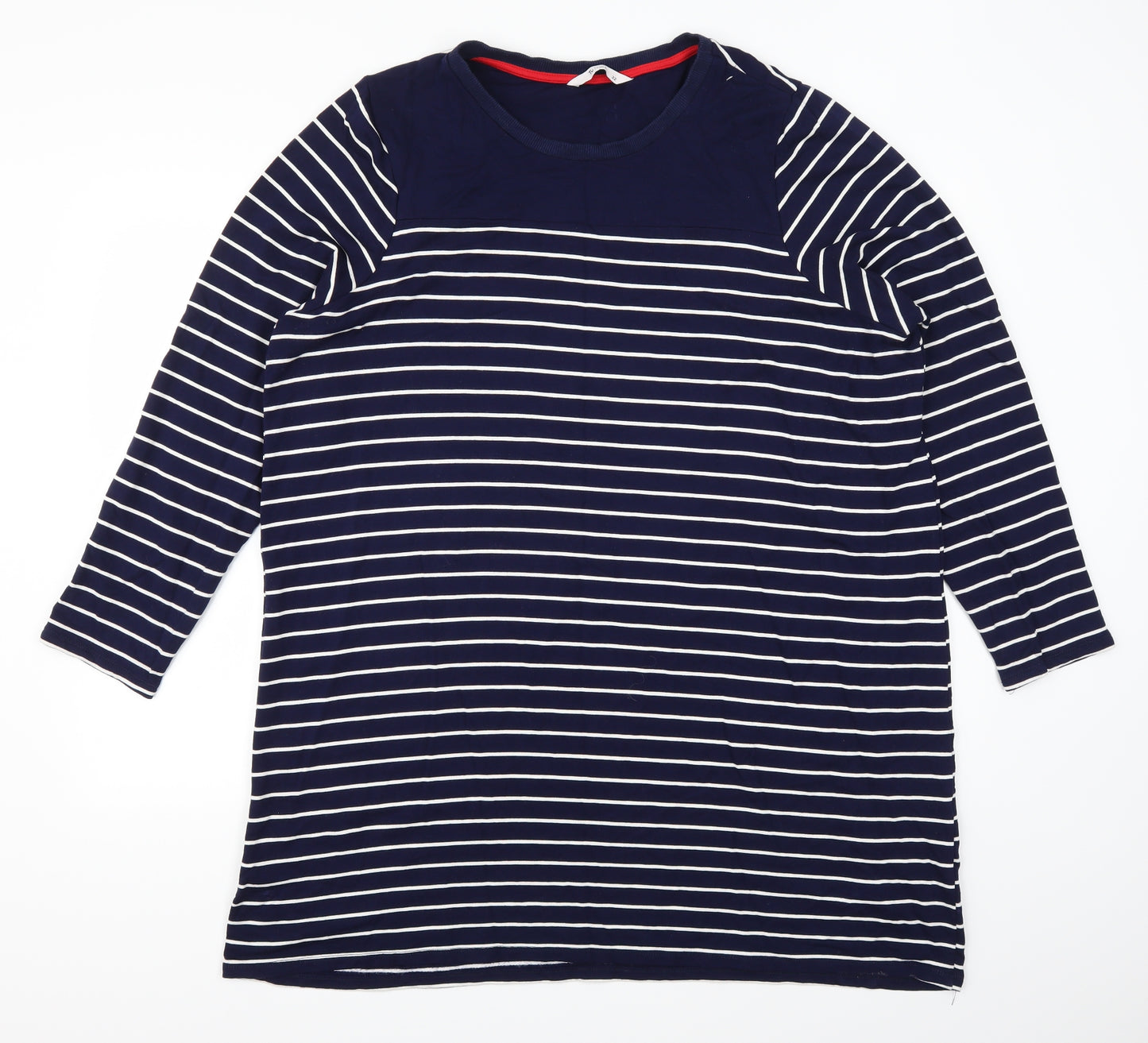 TU Womens Blue Striped  T-Shirt Dress  Size 22