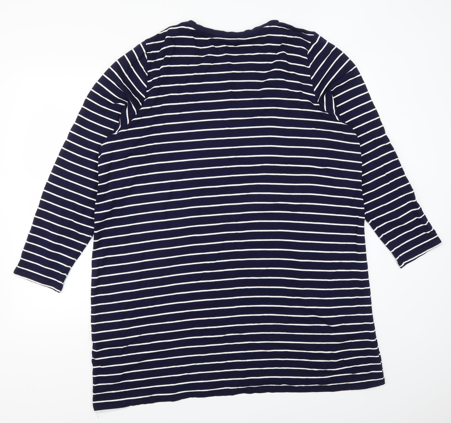 TU Womens Blue Striped  T-Shirt Dress  Size 22