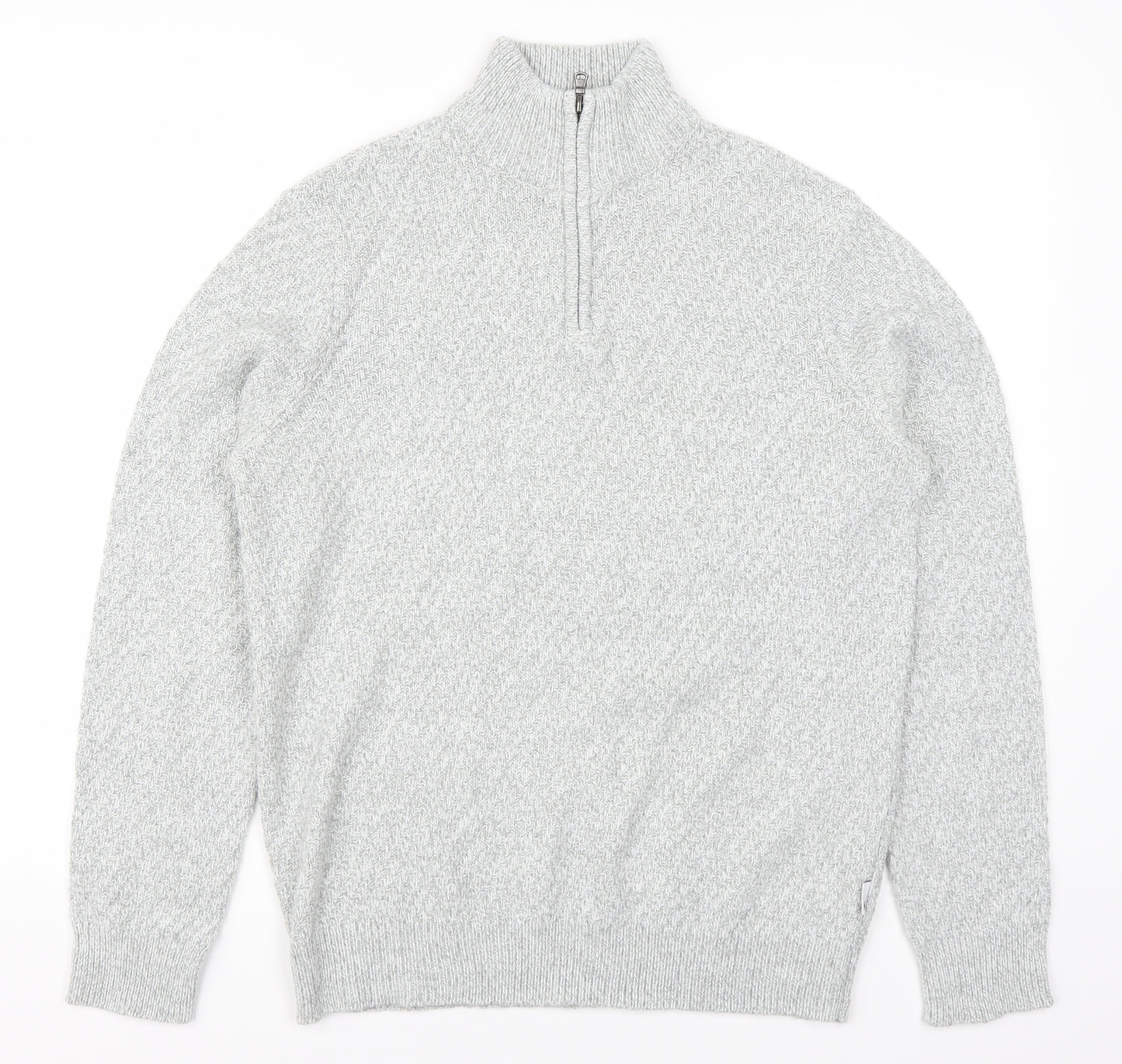 Burton Mens Grey  Knit Pullover Jumper Size M