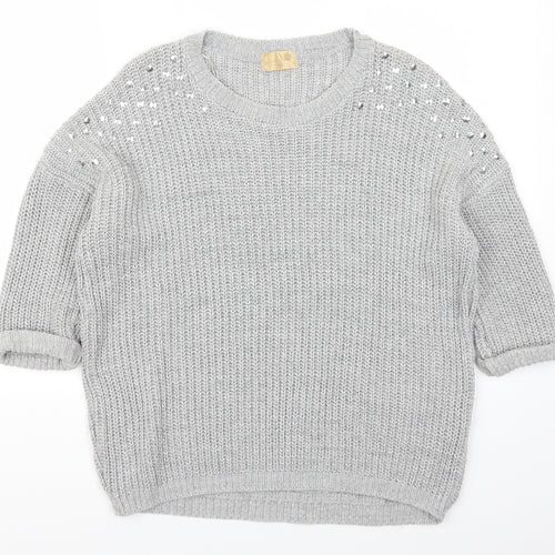 Lou Lou Womens Grey   Pullover Jumper Size M