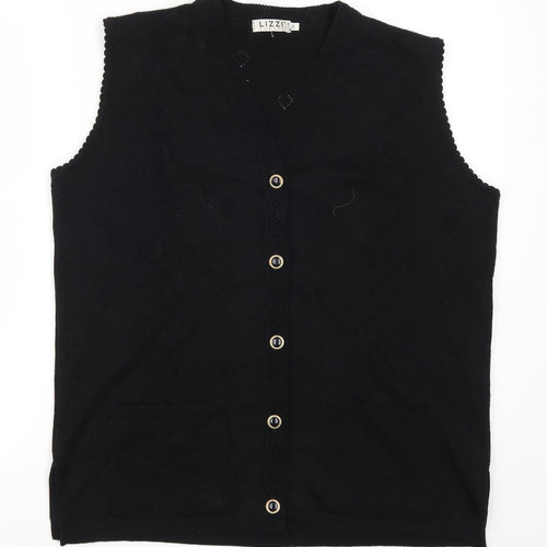Lizzi Clarke Womens Black   Cardigan Jumper Size M