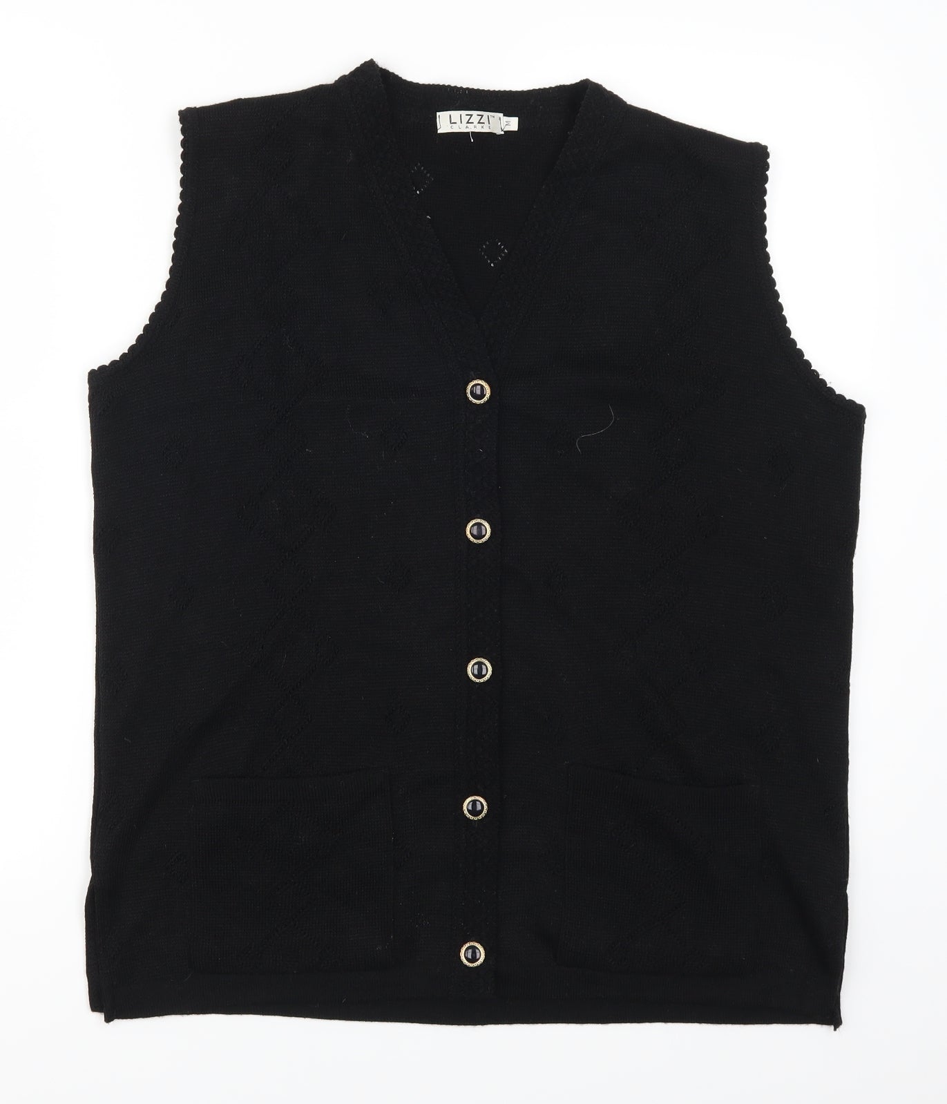 Lizzi Clarke Womens Black   Cardigan Jumper Size M