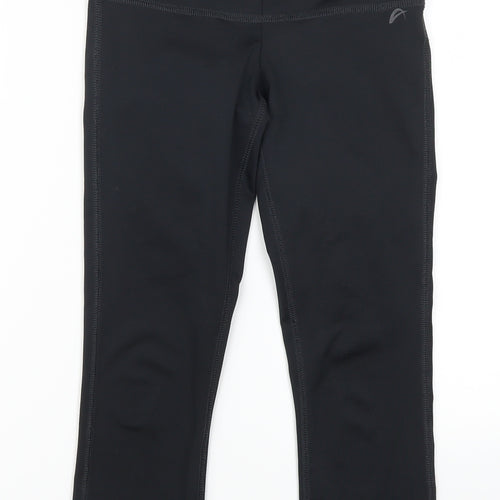 F&F Womens Black   Cropped Leggings Size 6 L19 in