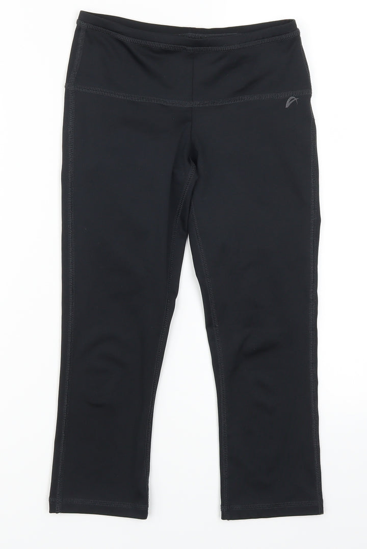 F&F Womens Black   Cropped Leggings Size 6 L19 in
