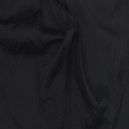 Oasis Womens Black Geometric  Trousers  Size 16 L28 in