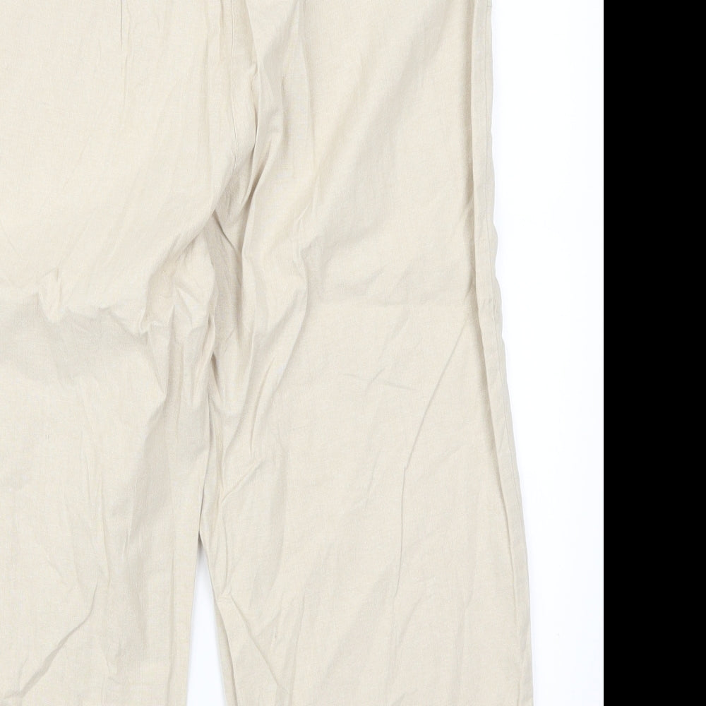 EWM Womens Beige   Trousers  Size 14 L21 in