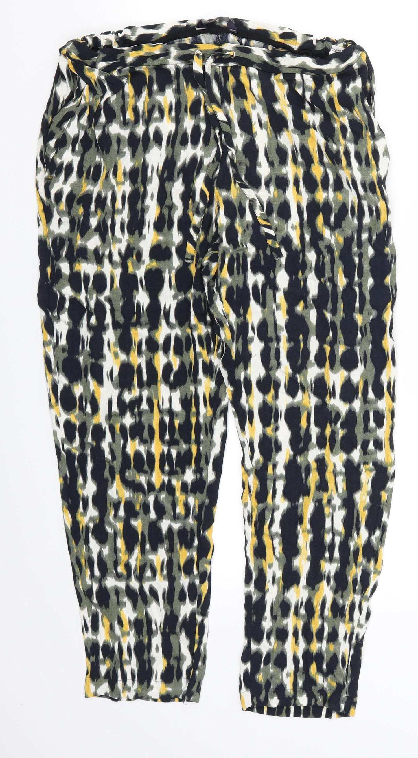 Marks and Spencer Womens Yellow   Trousers  Size 14 L26 in - Abstract