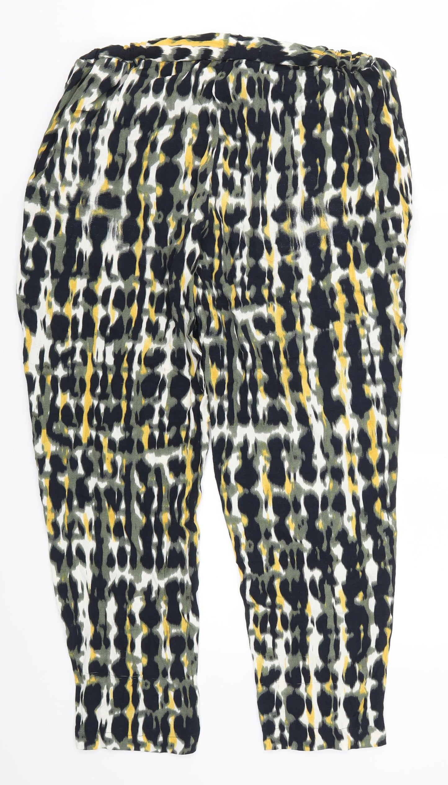 Marks and Spencer Womens Yellow   Trousers  Size 14 L26 in - Abstract