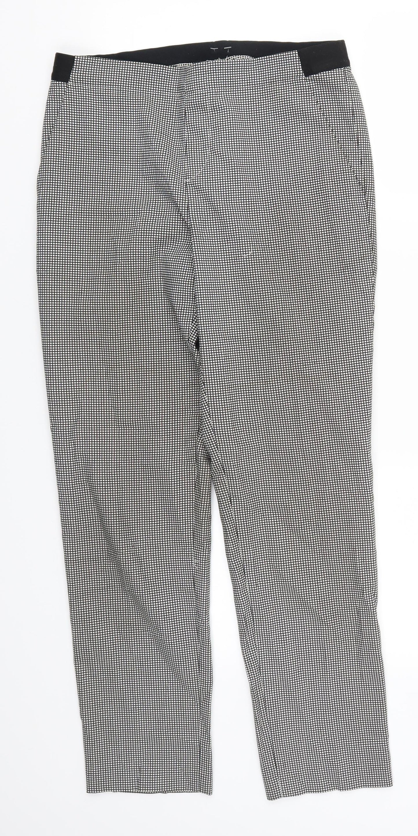 Uniqlo Womens Grey Check  Trousers  Size 26 L28 in
