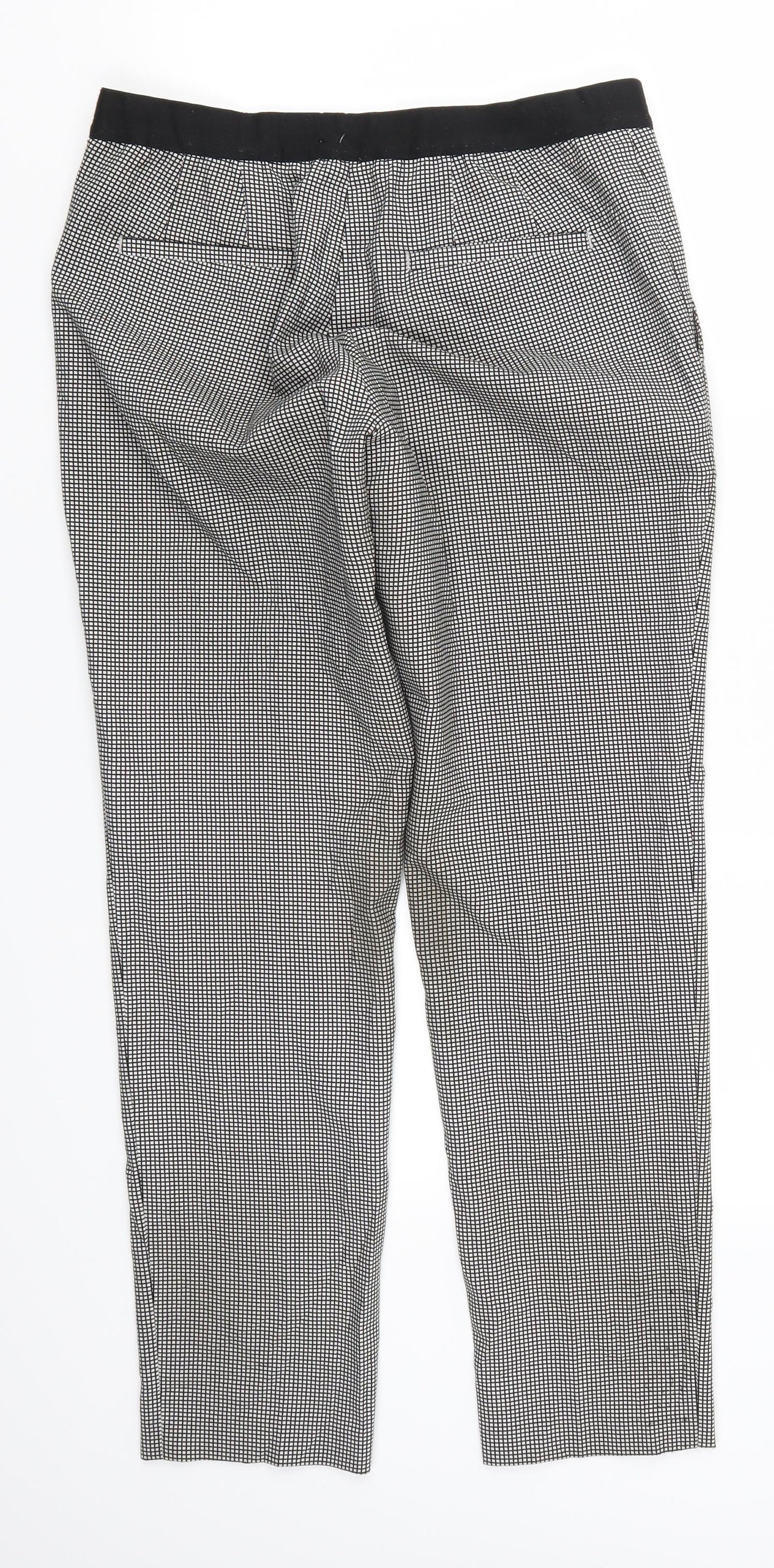 Uniqlo Womens Grey Check  Trousers  Size 26 L28 in