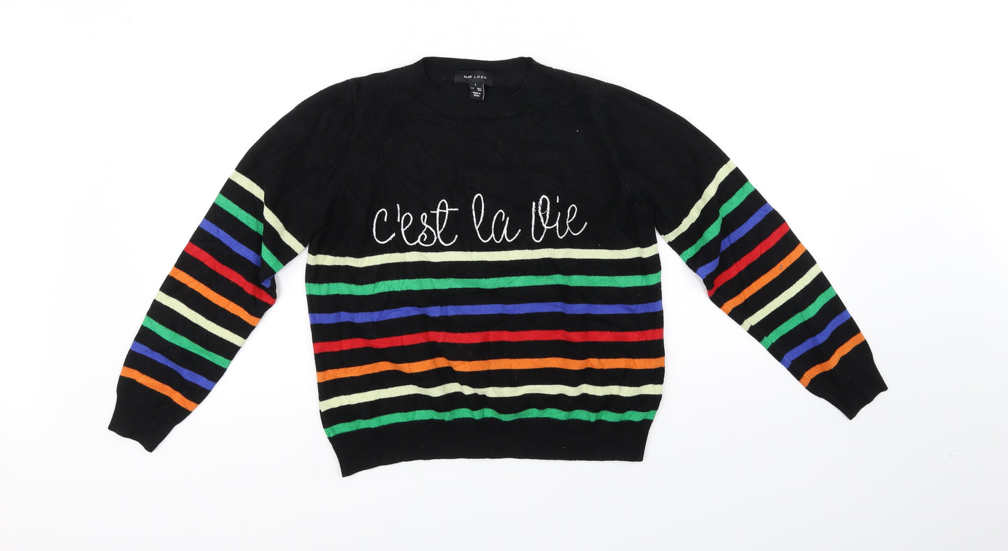 New Look Womens Black   Pullover Jumper Size S